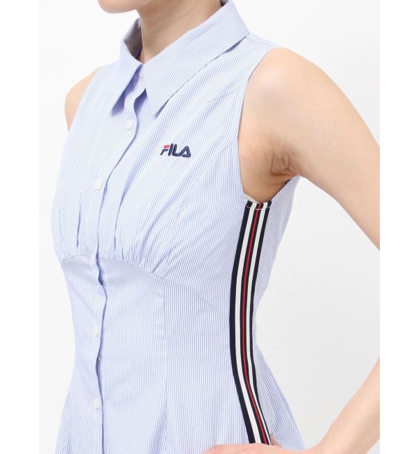 RESEXXY「【FILA】サイドラインシャツワンピース」|ワンピース|