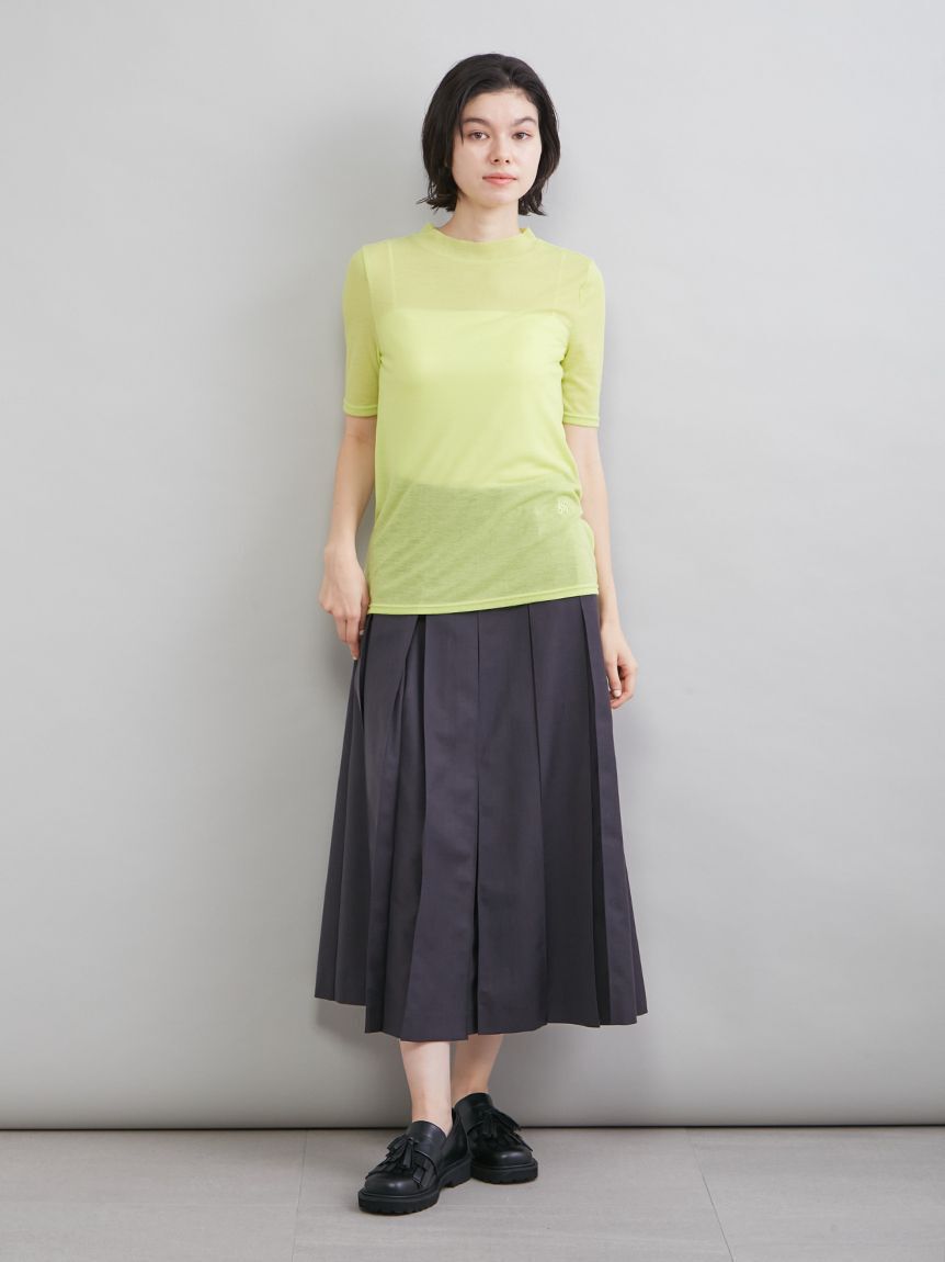Mila Owen「ウールテンセルハーフスリーブシアーＴ」|Tシャツ・カットソー|