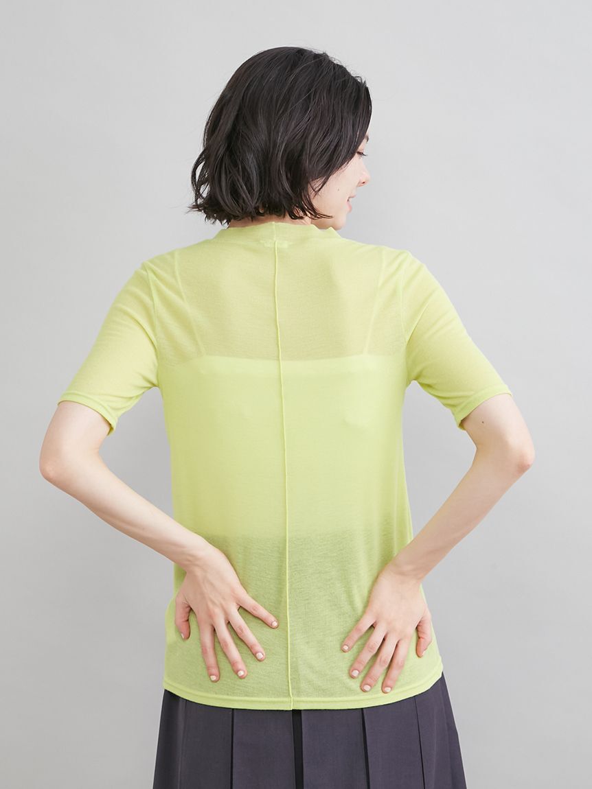 Mila Owen「ウールテンセルハーフスリーブシアーＴ」|Tシャツ・カットソー|