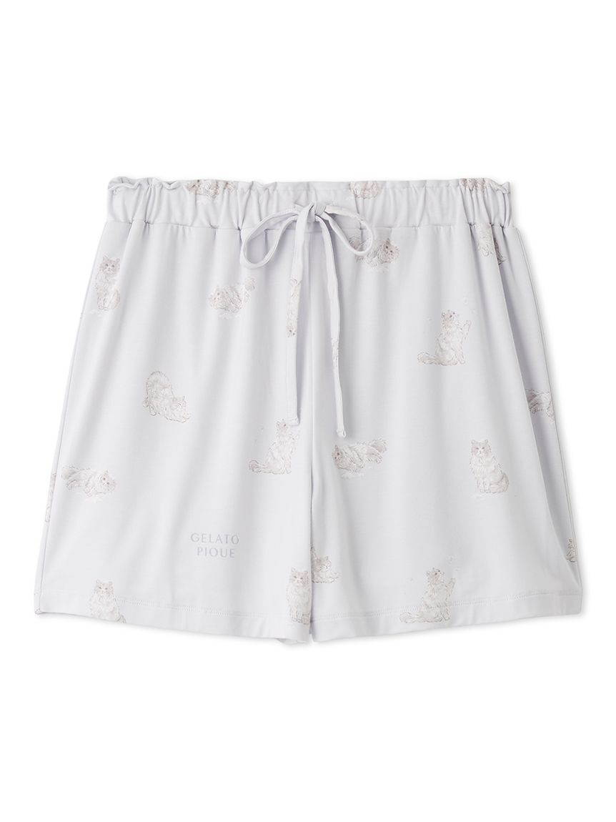 gelato pique「【抗菌防臭】バスタイムCAT柄ショートパンツ」|ルームウェア|BLU