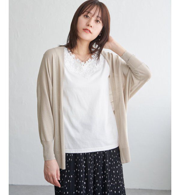 ikka「ドルマンニットトッパーカーディガン」|その他|ライトグレイ