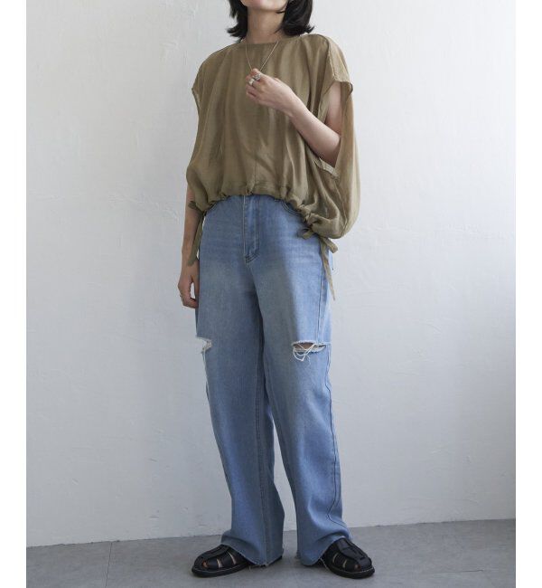 VENCE share style「ウエスト絞りフレンチブラウス」|シャツ・ブラウス|