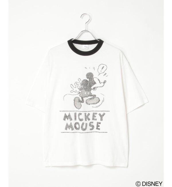 VENCE share style「ミッキーリンガーTシャツ」|Tシャツ・カットソー|