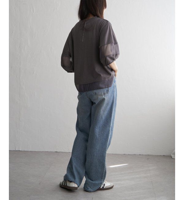 VENCE share style「袖オーガンジー切り替えプルオーバー」|その他|