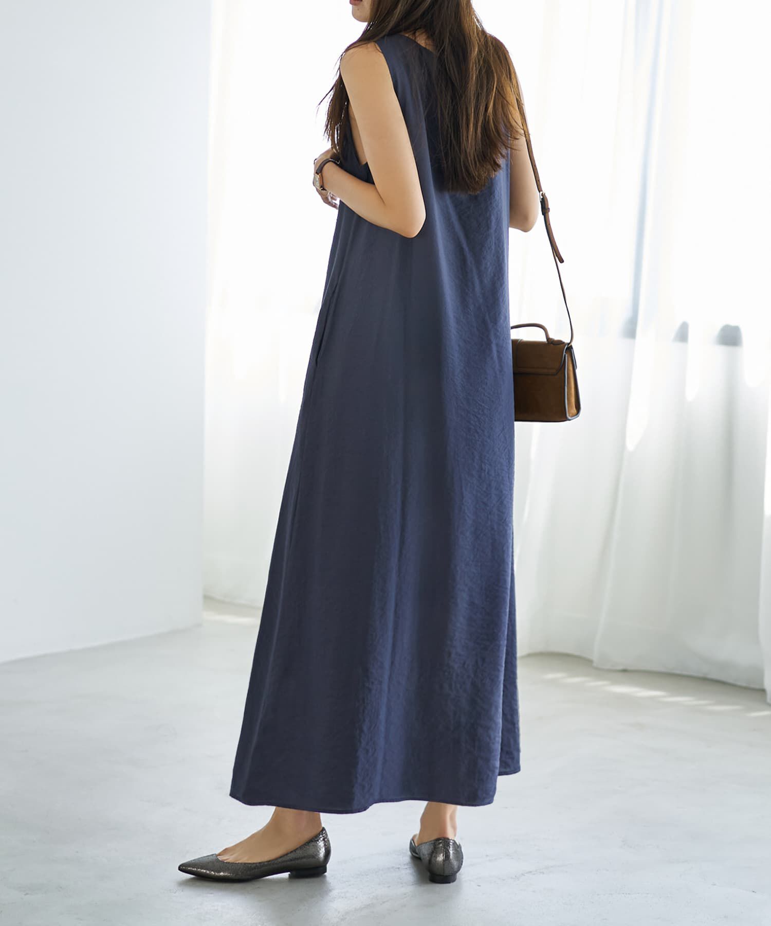STYLE DELI「前後2WAYひねりVネックワンピース」|ワンピース|
