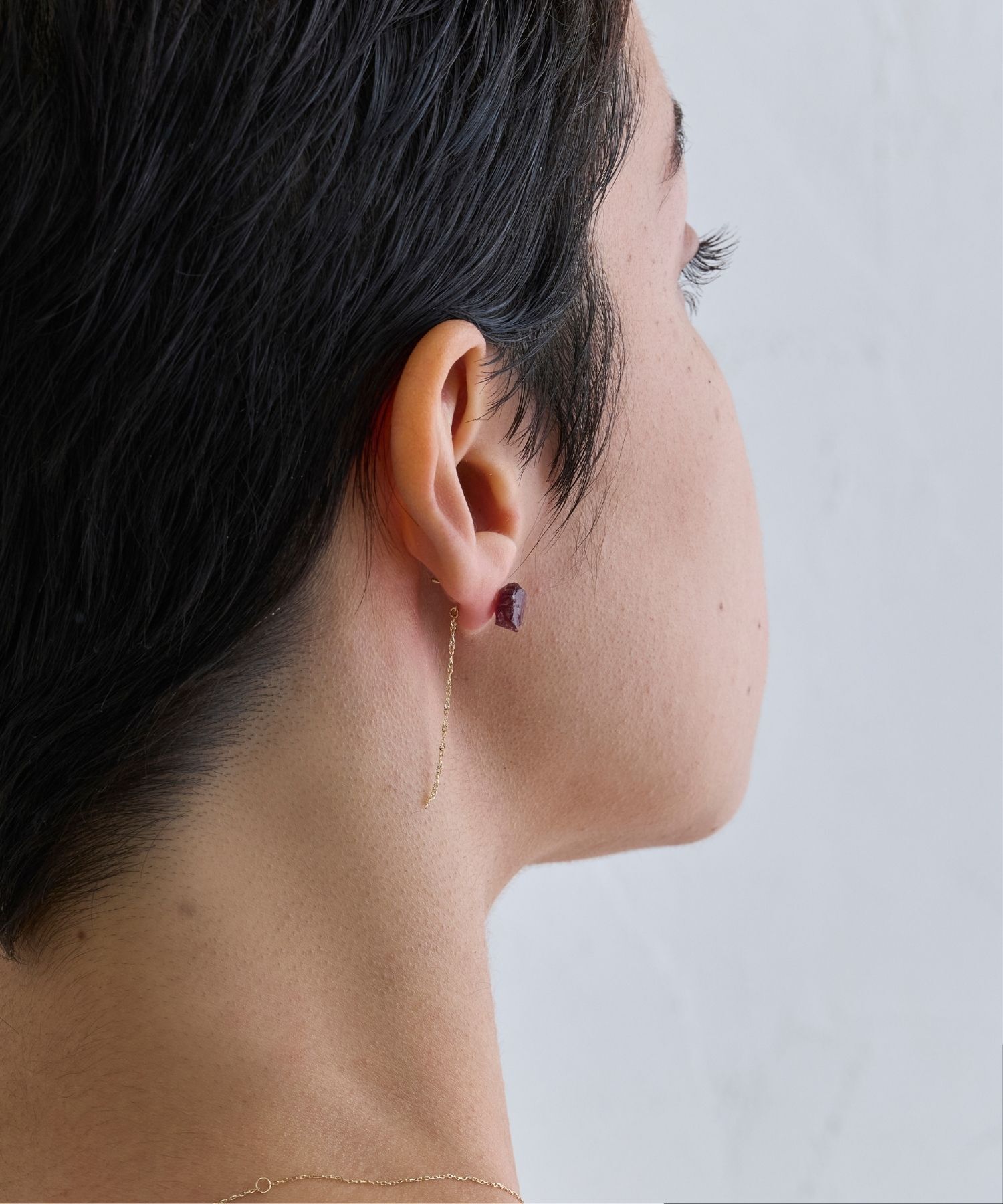JUPITER「【K10】ダブルスクリューチェーンピアスキャッチ/4cm」|ピアス|