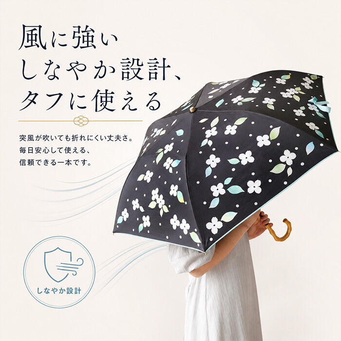 BACKYARD FAMILY「wacco ワッコ 折りたたみ傘 2段 晴雨兼用 通販 折り畳み傘 晴雨兼用傘 2段折傘 ニ段折傘」|傘|