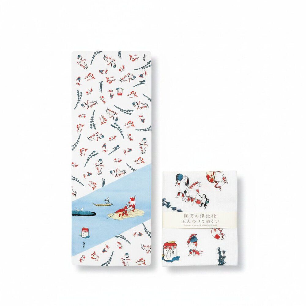 BACKYARD FAMILY「二重ガーゼ 手ぬぐい 浮世絵 通販 日本製 浮世絵手ぬぐい 浮世絵てぬぐい てぬぐい ダブルガーゼ」|タオル|ホワイト3