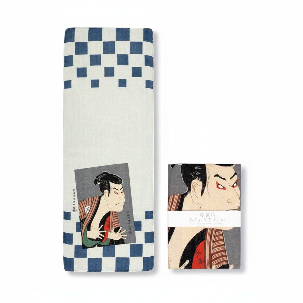 BACKYARD FAMILY「二重ガーゼ 手ぬぐい 浮世絵 通販 日本製 浮世絵手ぬぐい 浮世絵てぬぐい てぬぐい ダブルガーゼ」|タオル|ブルー1