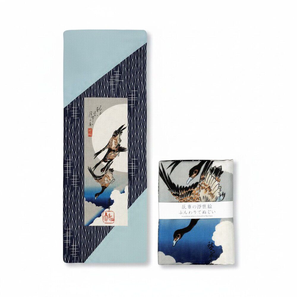 BACKYARD FAMILY「二重ガーゼ 手ぬぐい 浮世絵 通販 日本製 浮世絵手ぬぐい 浮世絵てぬぐい てぬぐい ダブルガーゼ」|タオル|ブルー2