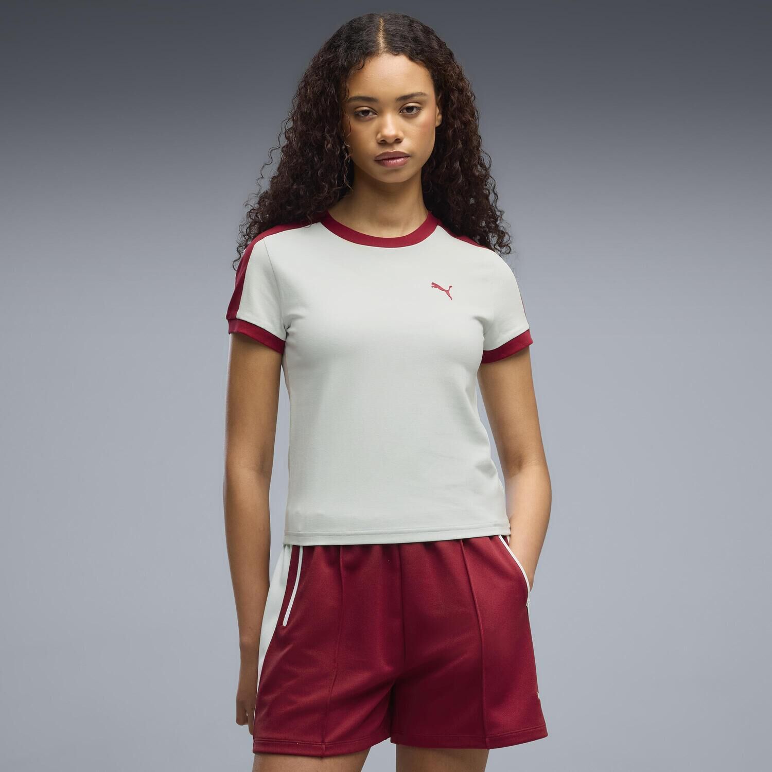 PUMA「【PUMA ｳｪｱ】W T7 SLIM TEE」|Tシャツ・カットソー|