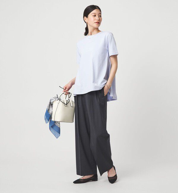 UNITED ARROWS green label relaxing「【WEB限定】＜at ease＞バック フレア カットソー  接触冷感 UVカット 遮熱」|Tシャツ・カットソー|