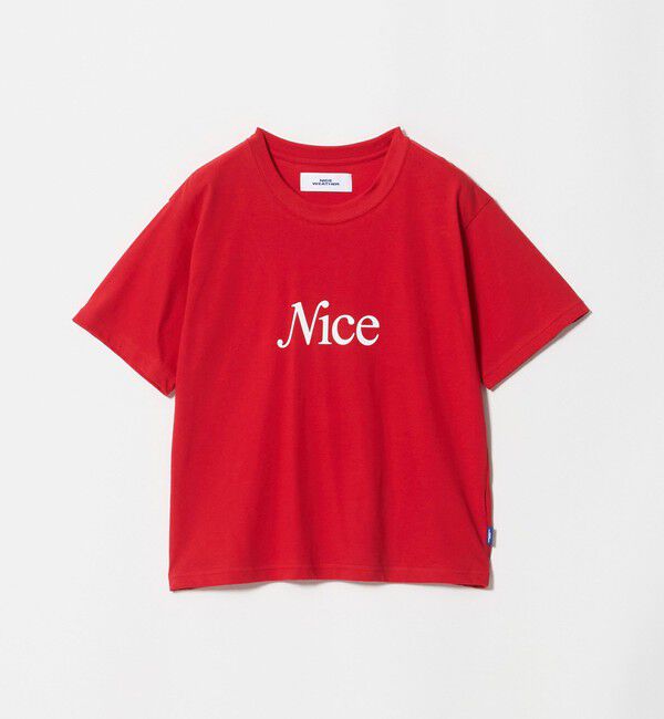 NICE WEATHER「＜NICE WEATHER＞ウィメンズ NICE ロゴ Tシャツ」|Tシャツ・カットソー|RED