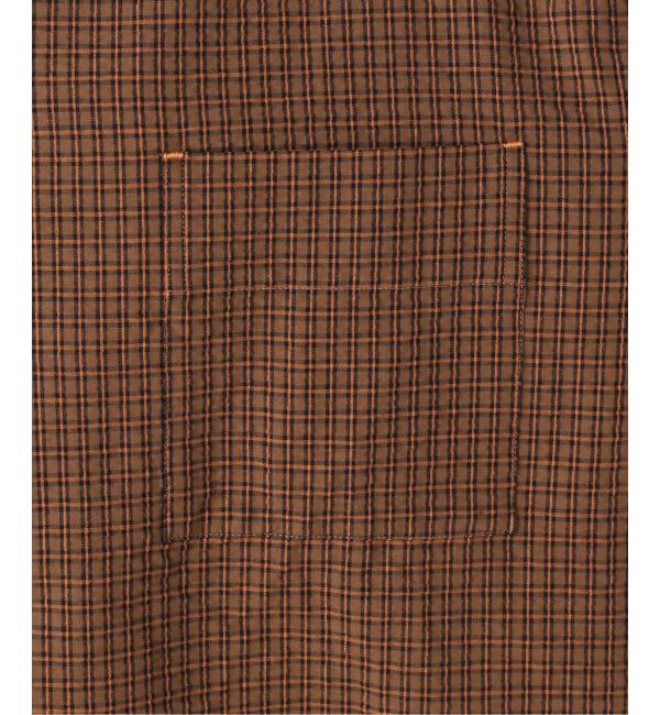 OUTDOOR PRODUCTS Usual Things「コットンサッカーチェックワイドシャツ セットアップ対応」|シャツ・ブラウス|