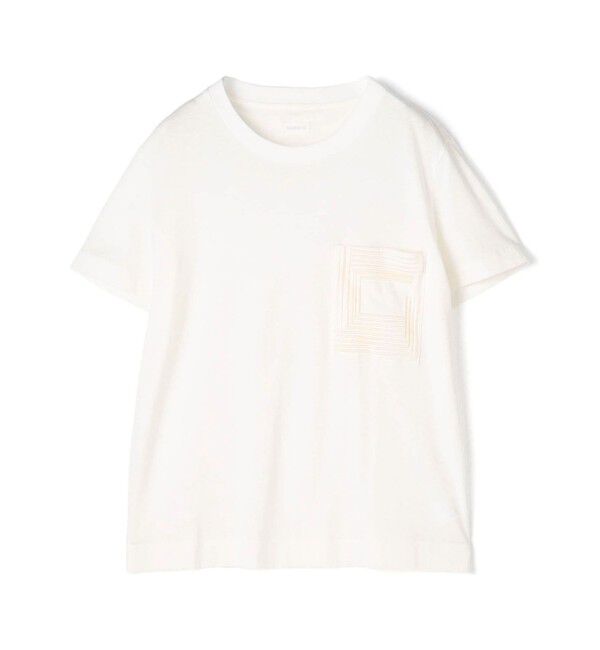 GALERIE VIE「コットンリネンジャージー エンブロイダリーポケットプルオーバー」|Tシャツ・カットソー|11 ホワイト