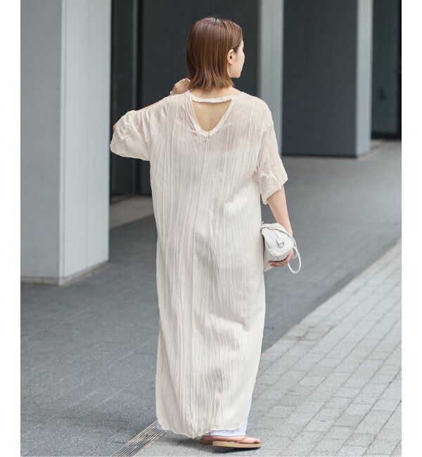 IENA「5-knot/ファイブノット CRINKLE-FIN LONG TUNIC ワンピース 5KIE-CRCL-0002」|ワンピース|