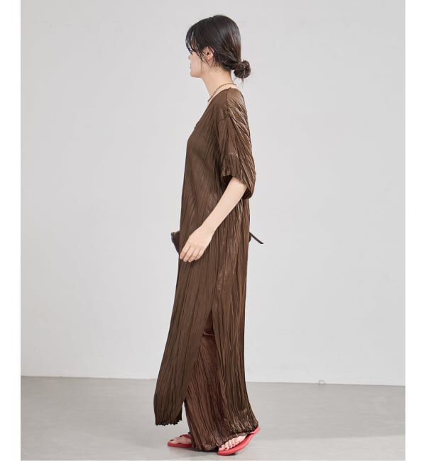 IENA「5-knot/ファイブノット CRINKLE-FIN LONG TUNIC ワンピース 5KIE-CRCL-0002」|ワンピース|