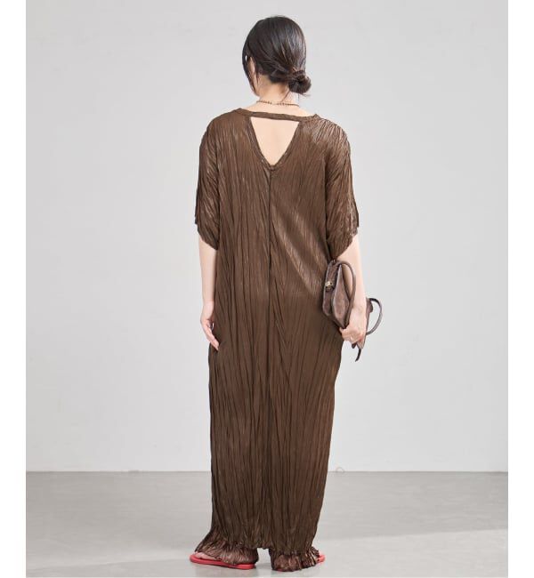 IENA「5-knot/ファイブノット CRINKLE-FIN LONG TUNIC ワンピース 5KIE-CRCL-0002」|ワンピース|