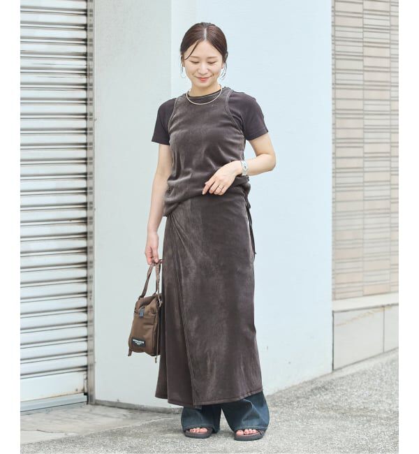 JOURNAL STANDARD「MULTI MATCH メッシュベロアラップスカート」|スカート|