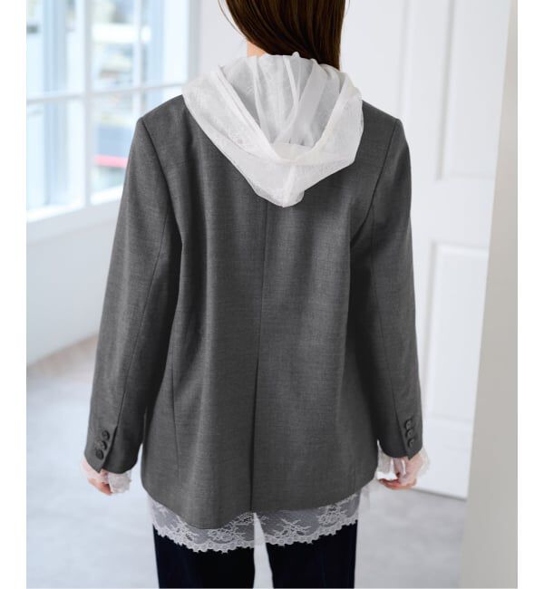U by SPICK&SPAN「《予約》ARCHIVE STANCE/アーカイブスタンス lace hoodie」|シャツ・ブラウス|