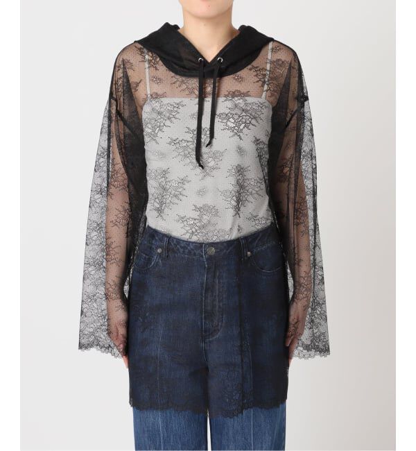 U by SPICK&SPAN「《予約》ARCHIVE STANCE/アーカイブスタンス lace hoodie」|シャツ・ブラウス|