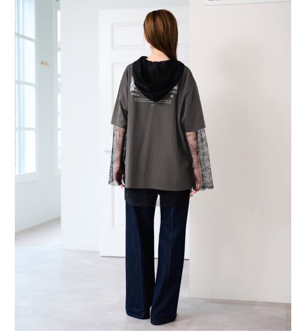 U by SPICK&SPAN「《予約》ARCHIVE STANCE/アーカイブスタンス lace hoodie」|シャツ・ブラウス|