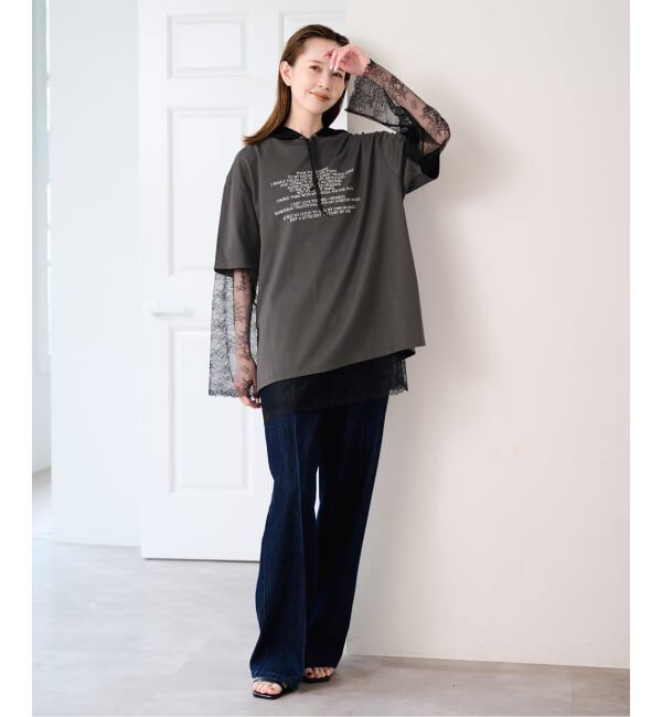 U by SPICK&SPAN「《予約》ARCHIVE STANCE/アーカイブスタンス lace hoodie」|シャツ・ブラウス|