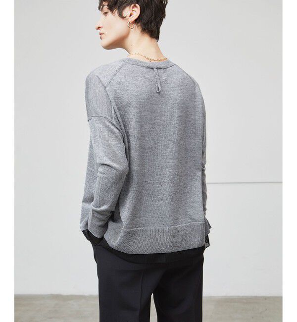 BEIGE,「【洗える】LA MONNAIE / クルーネックニット」|ニット・セーター|Md Gray