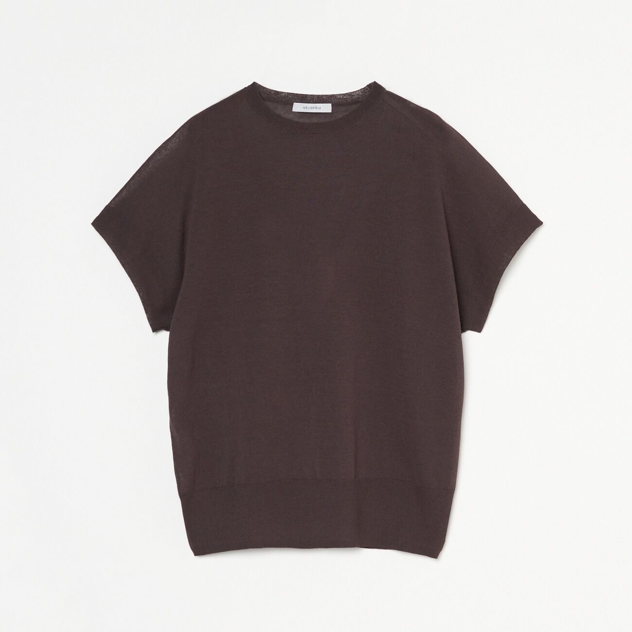 HELIOPOLE「HELIOPOLE SHEER KNIT BIG TEE」|Tシャツ・カットソー|ダークブラウン