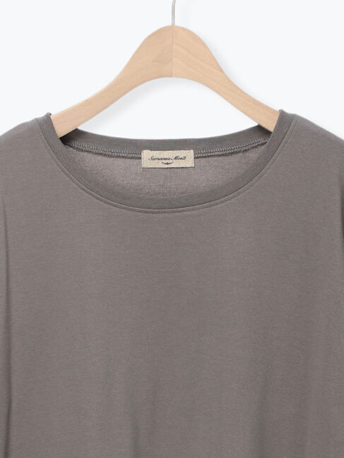 Samansa Mos2「◇【接触冷感】裾チュールチュニックTシャツ」|Tシャツ・カットソー|
