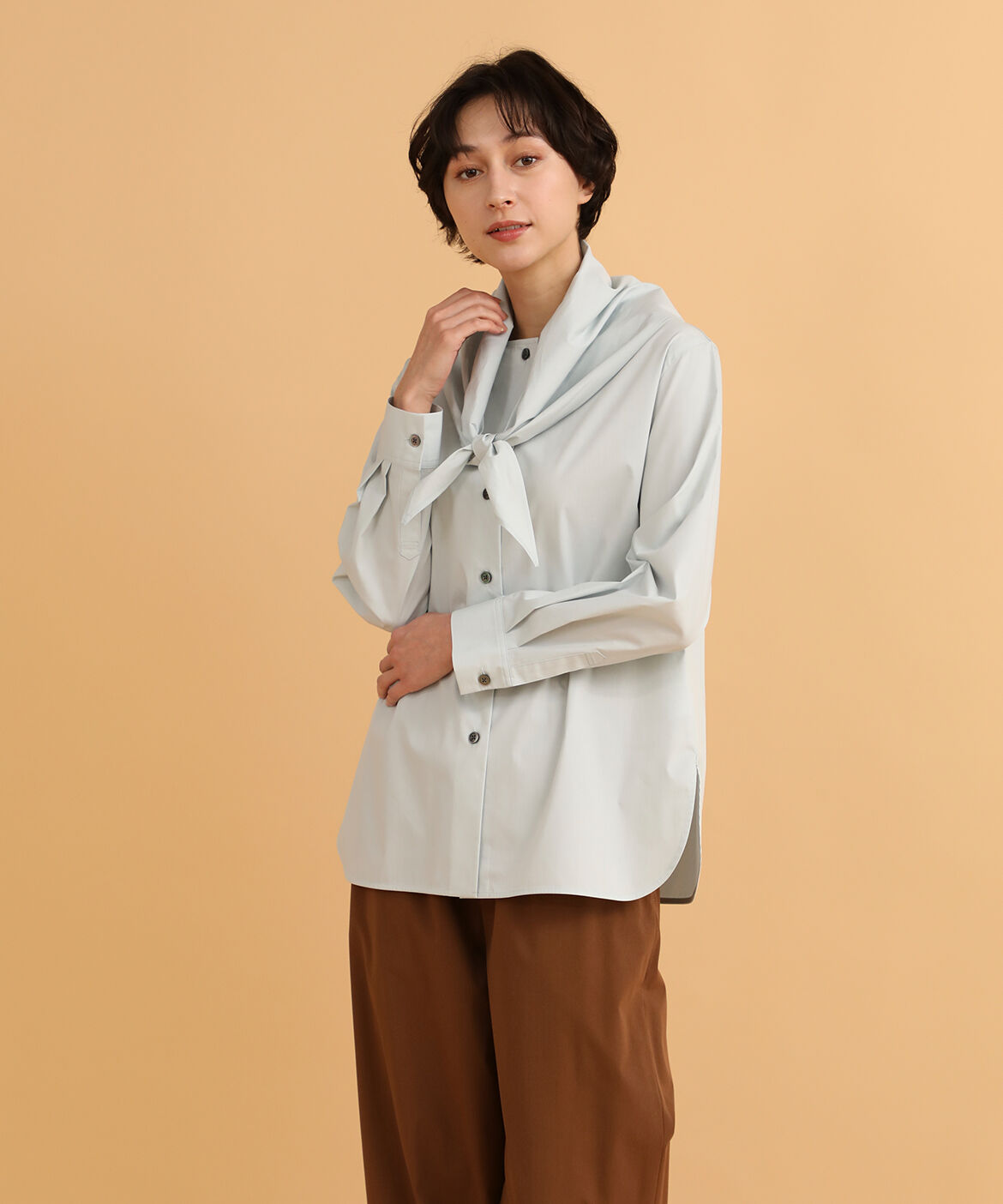 DAY by DAY it&rsquo;s international「華やかネックシャツ」|シャツ・ブラウス|サックス3