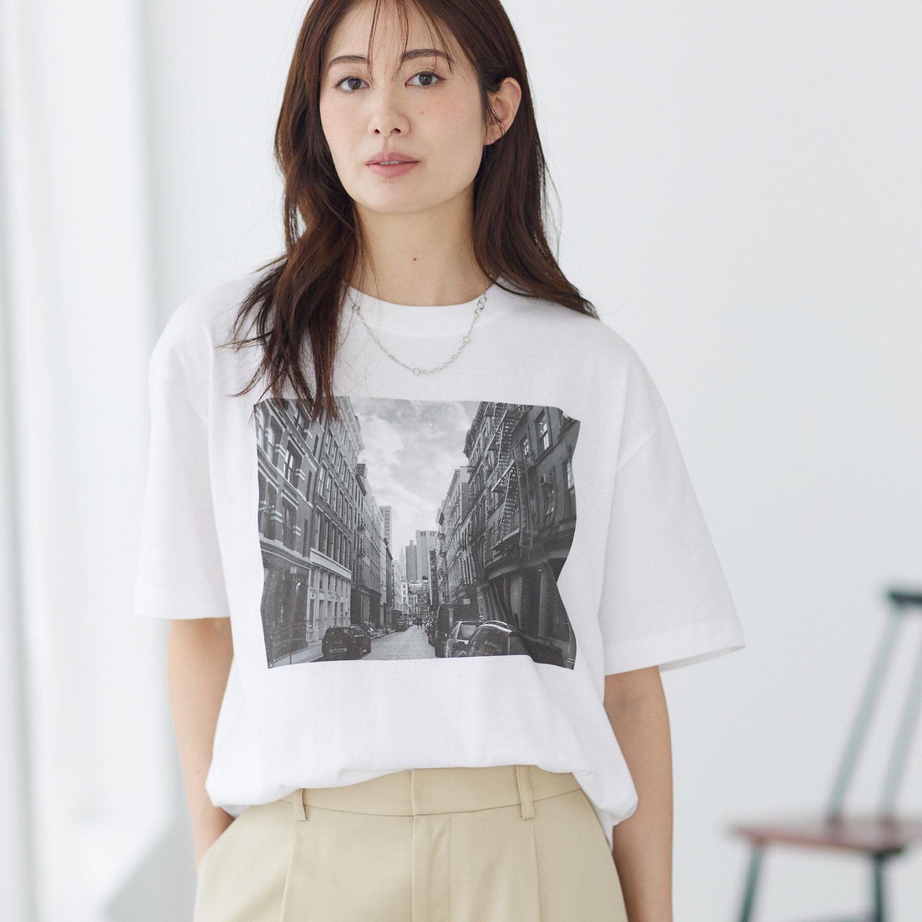 Reflect「【STAR＆STRIPE】フォトTシャツ」|Tシャツ・カットソー|オフホワイト(003