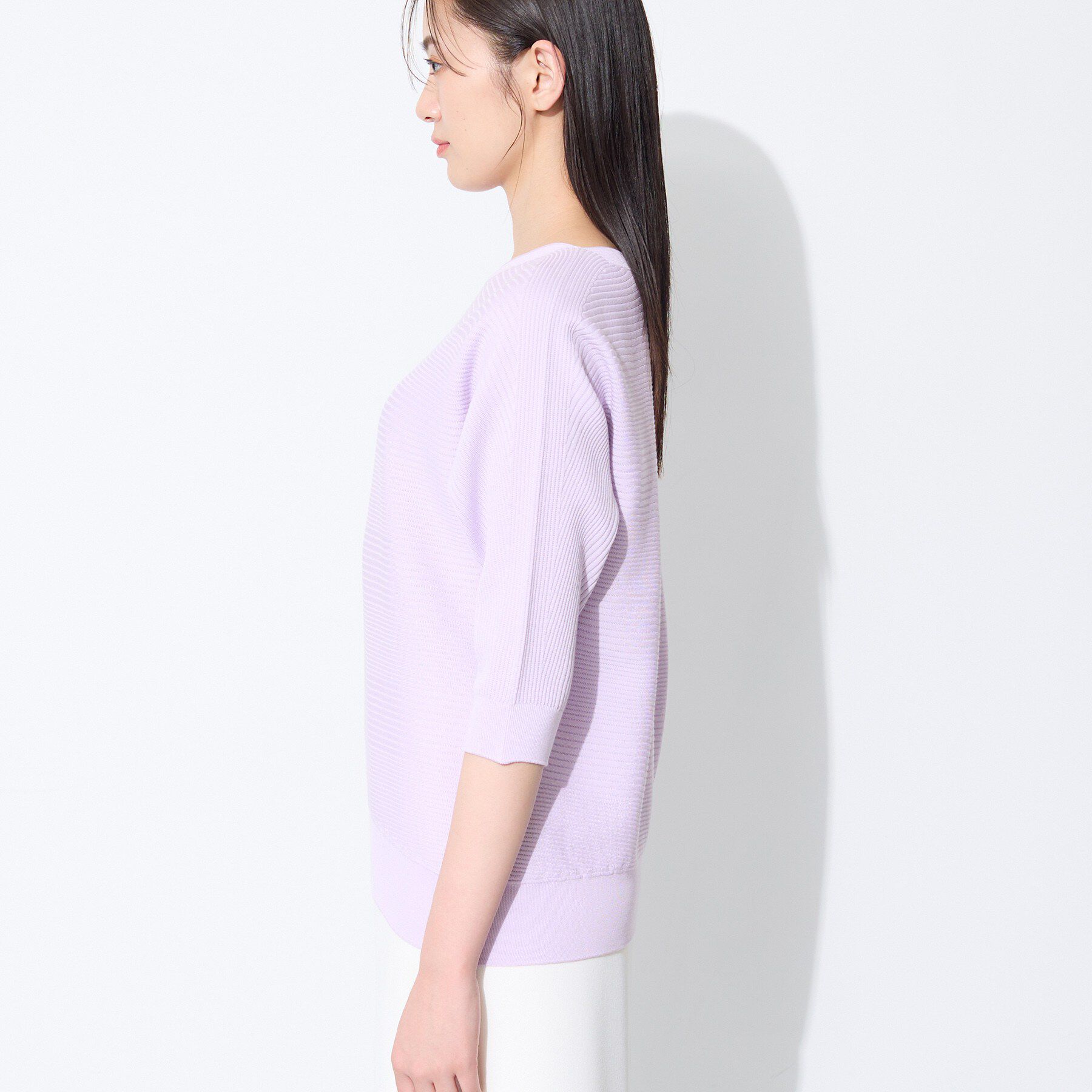 INDIVI「【体型カバー／洗える】ゆったり無縫製ニット」|ニット・セーター|