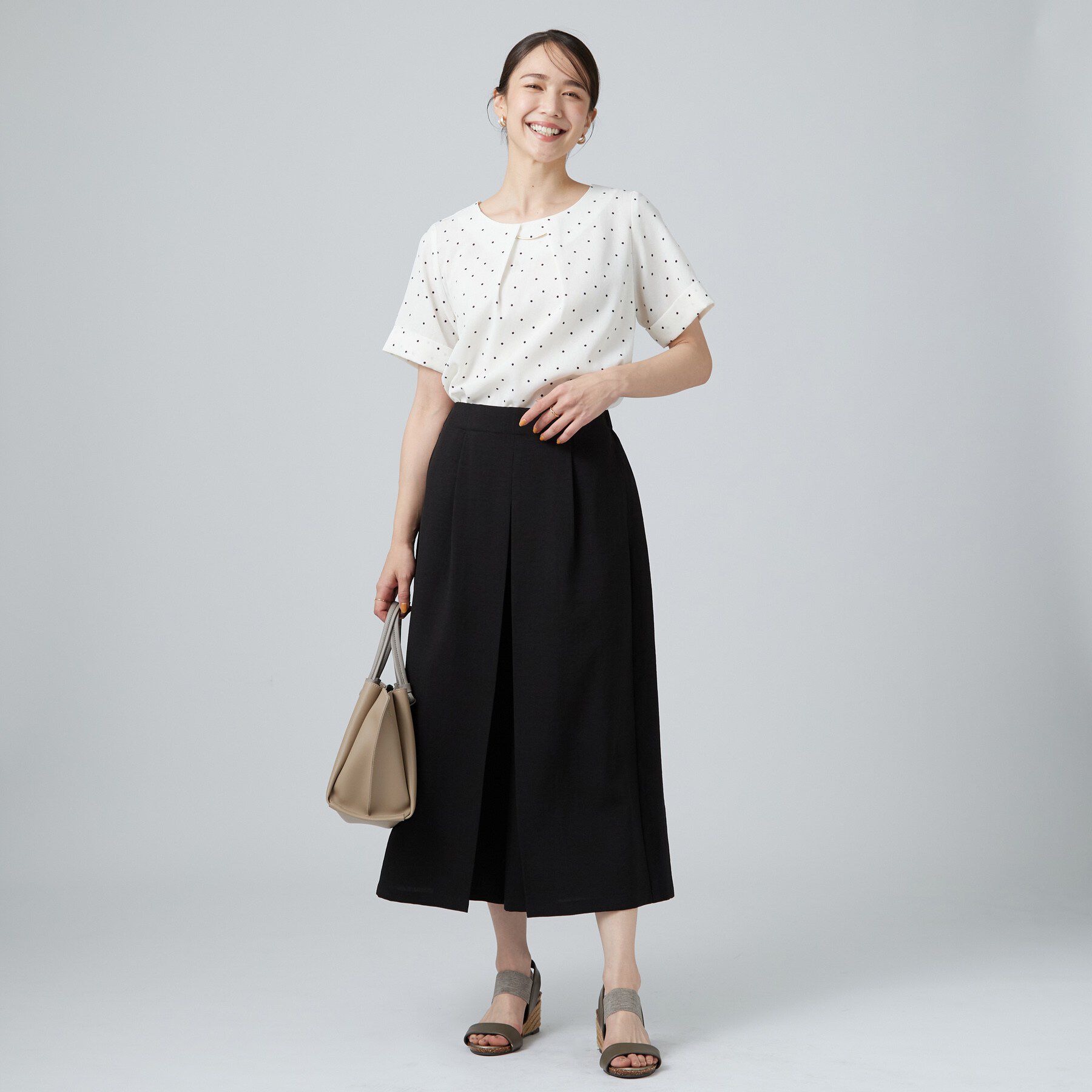 SHOO･LA･RUE「麻調タックキュロットパンツ」|その他|