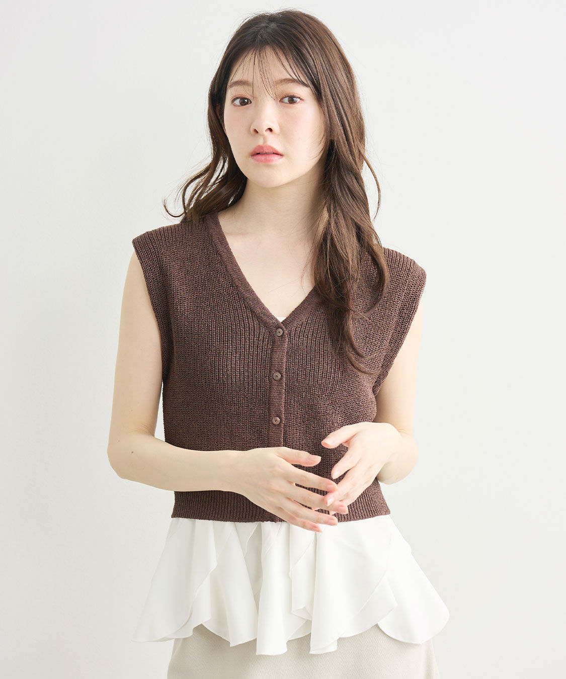 【完売商品】COCO DEAL ラッフルキャミニットセット ラッフルキャミニットセット（COCO DEAL）｜ルミネのファッション通販