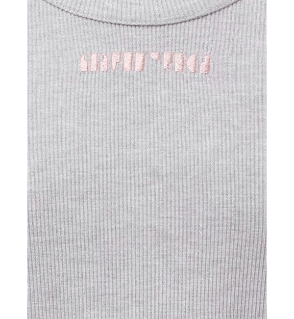 MURUA「ロゴラメテレコトップス」|Tシャツ・カットソー|