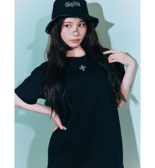 GYDA「sacred edge cross emboss BIG Tシャツ」|Tシャツ・カットソー|