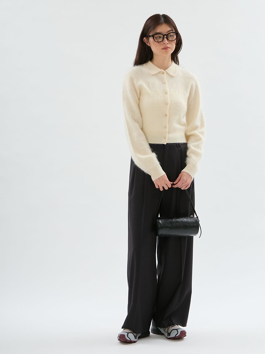 emmi atelier「ウールミックスワイドパンツ」|チノ|