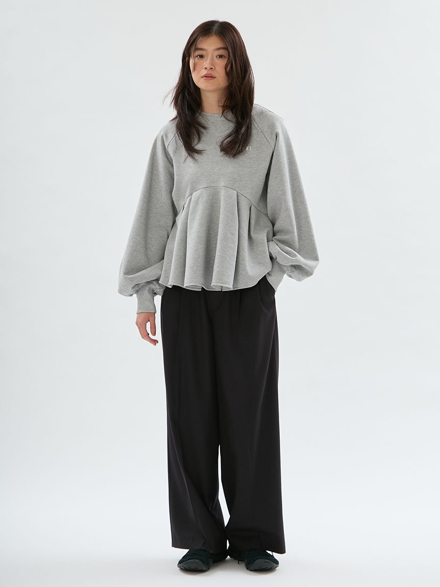 emmi atelier「ウールミックスワイドパンツ」|チノ|
