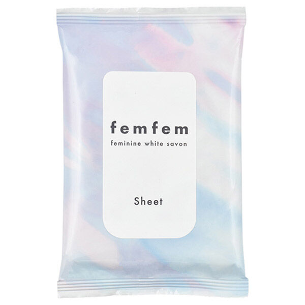  「femfem フェミニンふき取りシート ホワイトサボン (10枚入)」|ボディクレンジング|