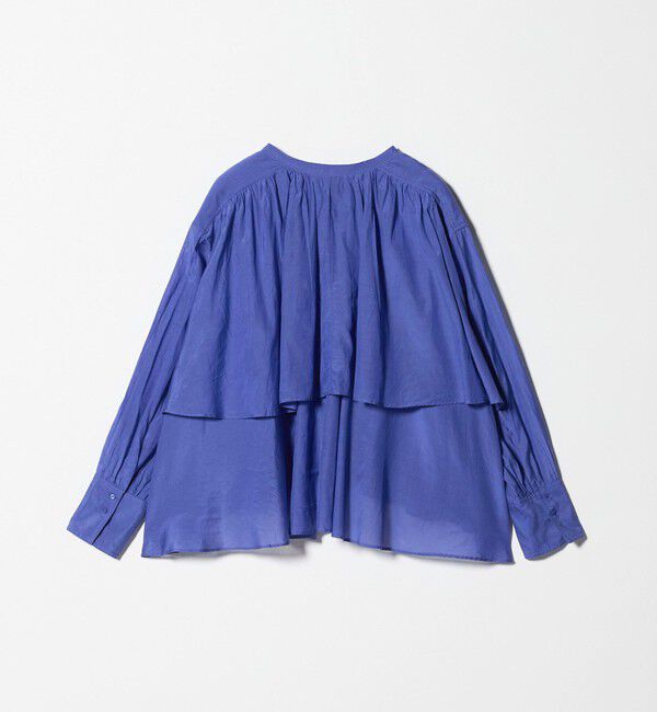 UNITED ARROWS green label relaxing「［size SHORTあり］ボイル レイヤー ギャザー ブラウス」|シャツ・ブラウス|