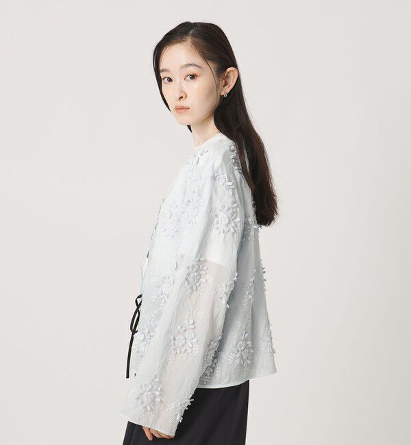 BEAUTY&YOUTH UNITED ARROWS「セルロースナイロン エンブロイダリーシャツ 2WAY」|シャツ・ブラウス|