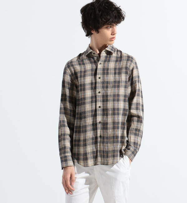 TOMORROWLAND MENS「サハラ セミワイドカラーシャツ ALBINI」|シャツ・ブラウス|