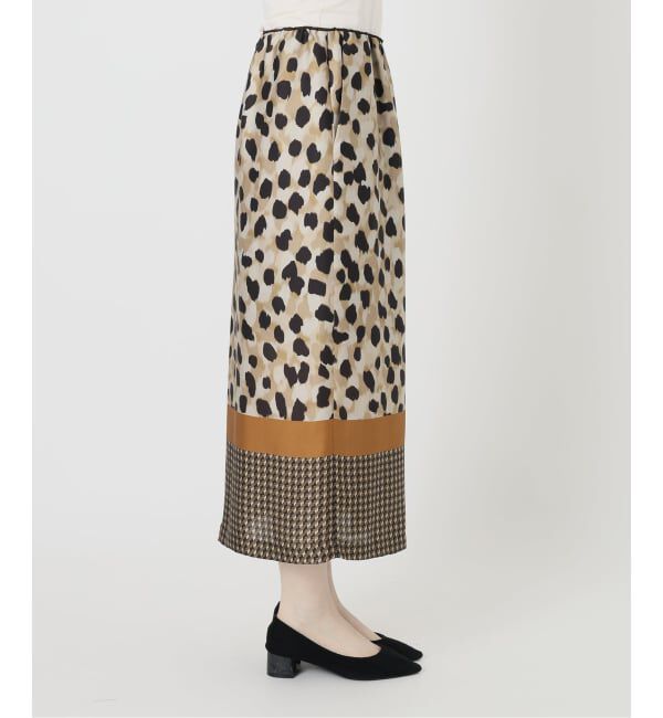 VERMEIL par iena「《予約》Leopard Panel スカート」|スカート|