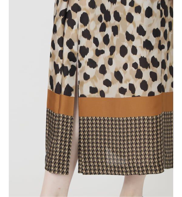 VERMEIL par iena「《予約》Leopard Panel スカート」|スカート|