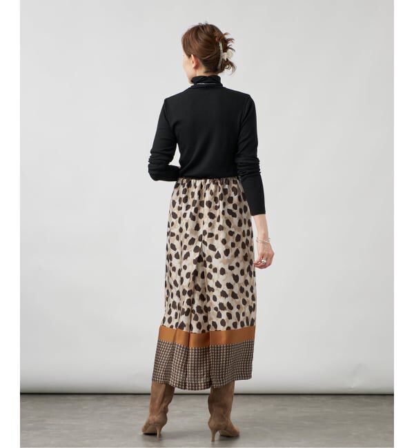 VERMEIL par iena「《予約》Leopard Panel スカート」|スカート|