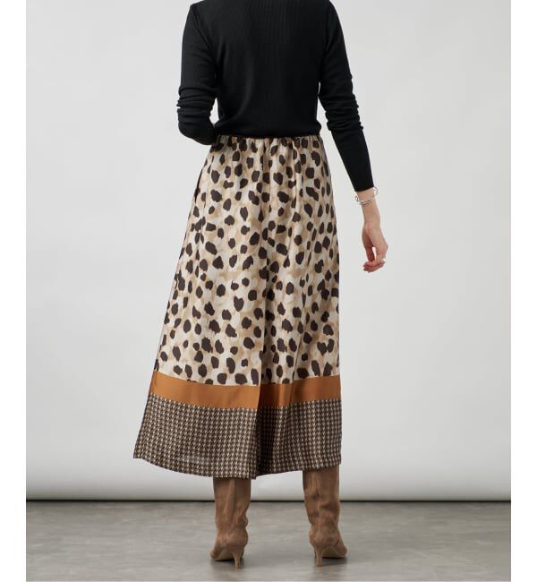 VERMEIL par iena「《予約》Leopard Panel スカート」|スカート|