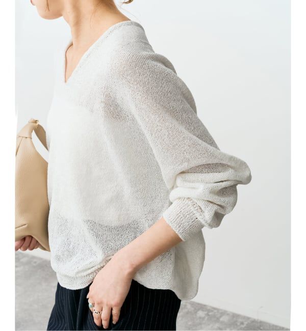 Spick and Span「ペーパーヤーンコクーンシルエットプルオーバー」|ニット・セーター|