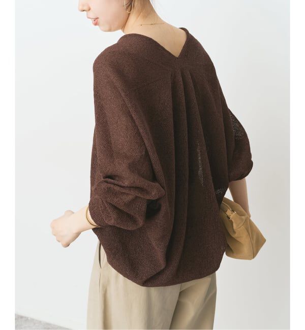 Spick and Span「ペーパーヤーンコクーンシルエットプルオーバー」|ニット・セーター|