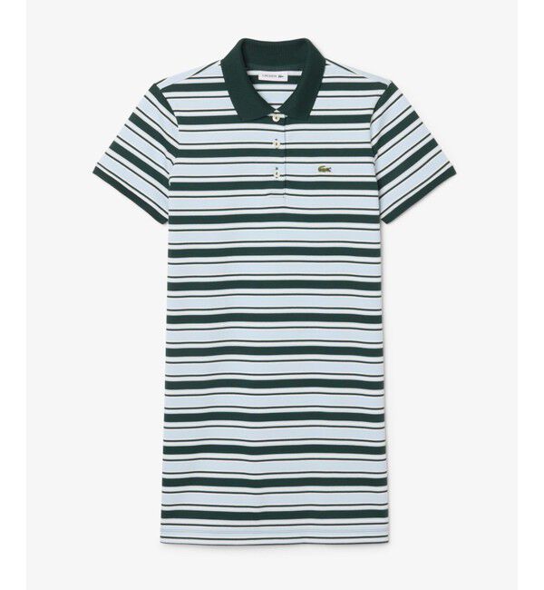 LACOSTE「マルチボーダーポロドレス / ワンピース」|ワンピース|